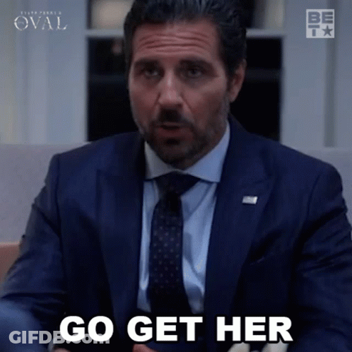Man In Suit Says Go Get Her GIF