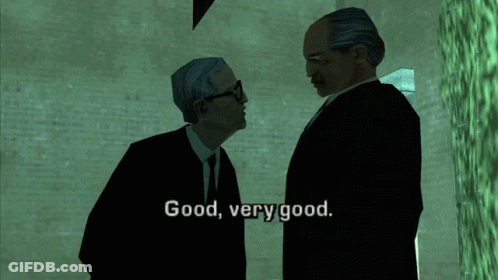 Man In Suit Says Good Very Good In Video Game GIF
