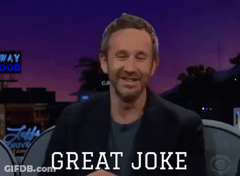 Man In Suit Says Great Joke GIF