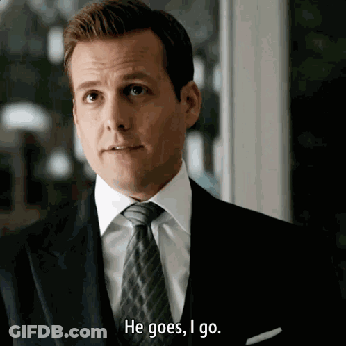 Man In Suit Says He Goes I Go GIF