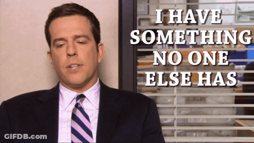Man In Suit Says He Has Something No One Else Has GIF