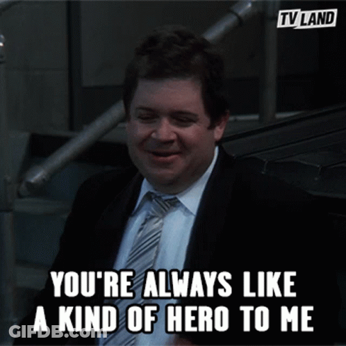 Man In Suit Says He Is Always Like A Kind Of Hero To Me GIF