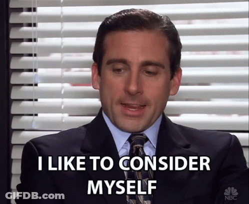 Man In Suit Says He Likes To Consider Myself GIF
