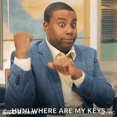 Man In Suit Says Hunt Where Are My Keys GIF