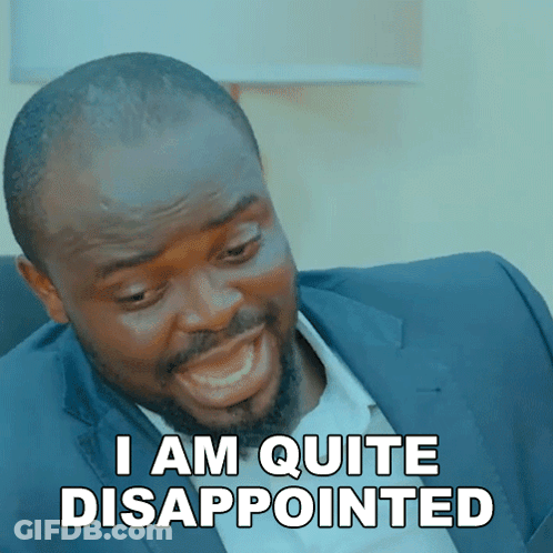 Man In Suit Says I Am Quite Disappointed GIF