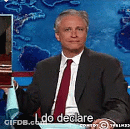 Man In Suit Says I Do Declare Before Map GIF