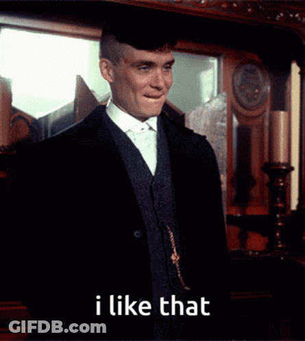 Man In Suit Says I Like That In Front Of Mirror GIF