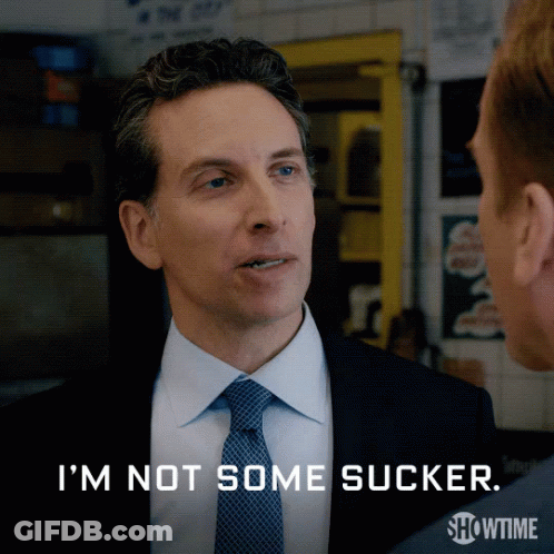 Man In Suit Says I'm Not Some Sucker GIF