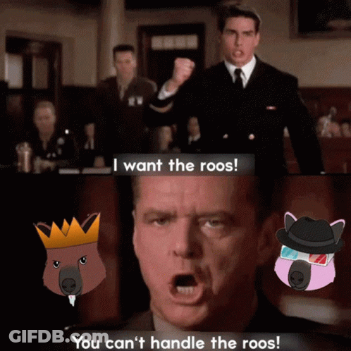 Man In Suit Says I Want The Roos GIF