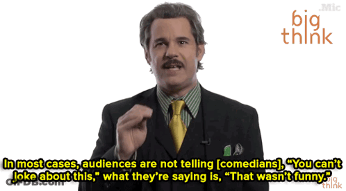 Man In Suit Says In Most Cases Audiences Are Not Telling Comedians GIF
