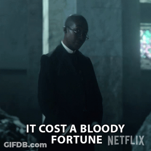 Man In Suit Says It Cost A Bloody Fortune Netflix Ad GIF