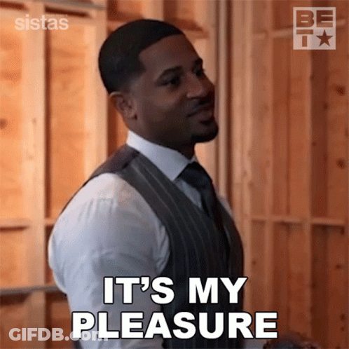Man In Suit Says It's My Pleasure GIF