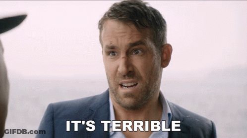 Man In Suit Says It's Terrible By Ocean GIF