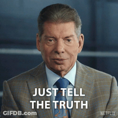 Man In Suit Says Just Tell The Truth Netflix Poster GIF