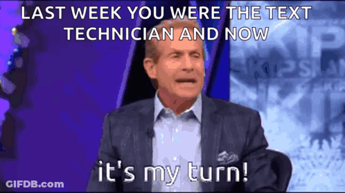 Man In Suit Says Last Week You Were The Text Technician GIF