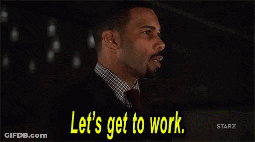 Man In Suit Says Let's Get To Work GIF