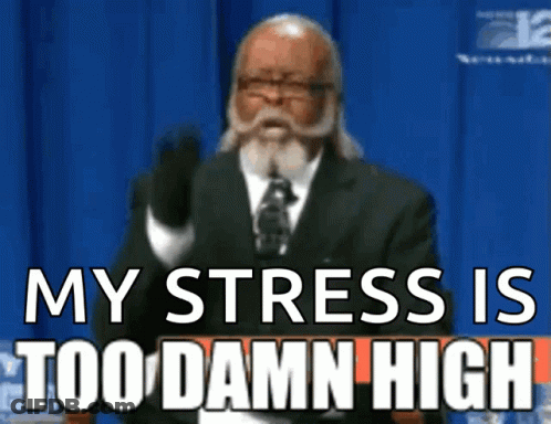 Man In Suit Says My Stress Is Too Damn High GIF
