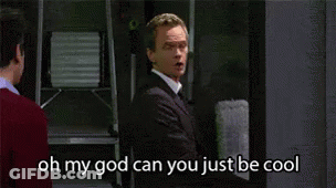 Man In Suit Says Oh My God Can You Just Be Cool GIF