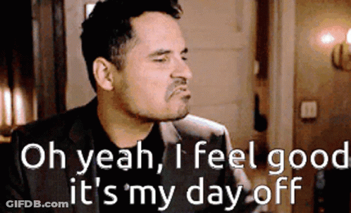 Man In Suit Says Oh Yeah I Feel Good It's My Day Off GIF