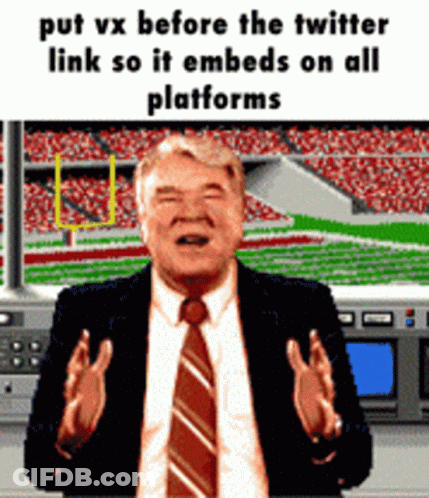Man In Suit Says Put Vx Before Twitter GIF