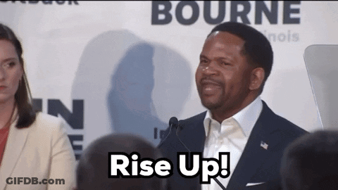 Man In Suit Says Rise Up GIF
