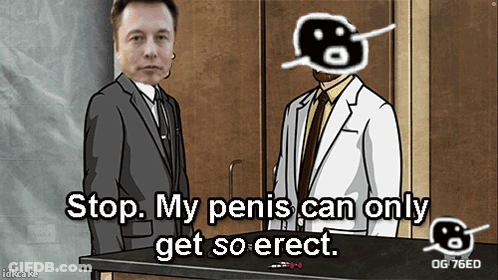 Man In Suit Says Stop My Penis Can Only Get So Erect GIF