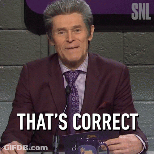 Man In Suit Says That's Correct SNL Logo GIF