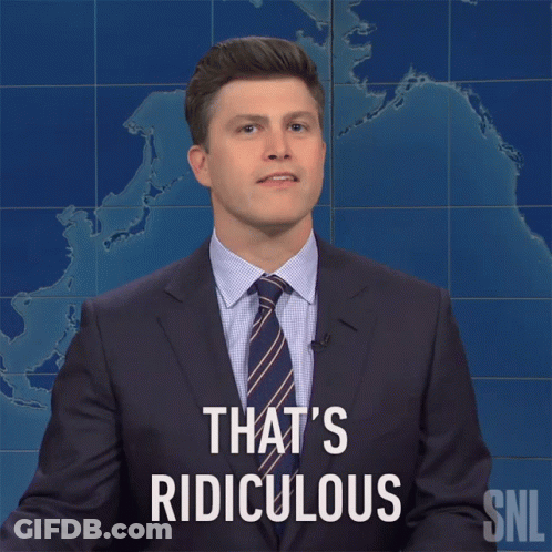 Man In Suit Says That's Ridiculous In Front Of Map GIF