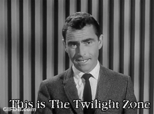 Man In Suit Says This Is The Twilight Zone GIF