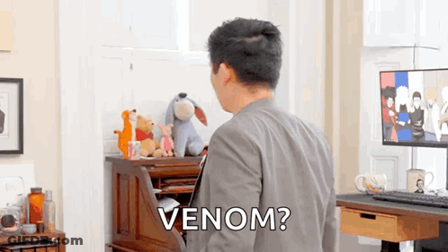 Man In Suit Says Venom GIF