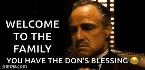 Man In Suit Says Welcome To The Family GIF