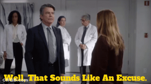 Man In Suit Says Well That Sounds Like An Excuse GIF