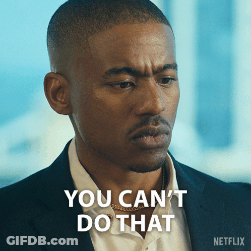 Man In Suit Says You Can't Do That GIF