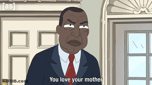 Man In Suit Says You Love Your Mother GIF