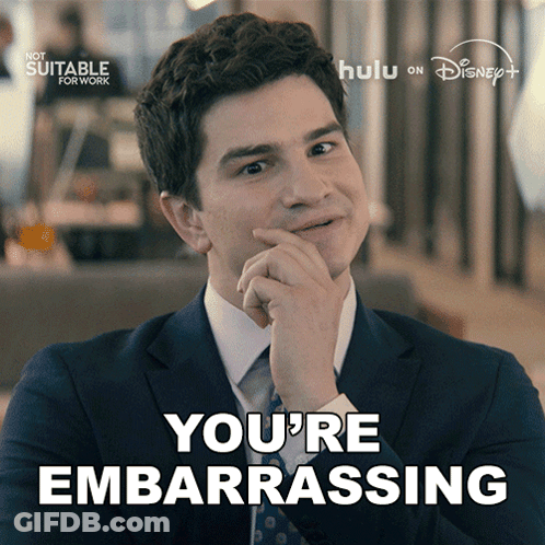 Man In Suit Says You're Embarrassed GIF