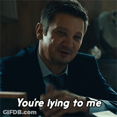 Man In Suit Says You're Lying To Me GIF