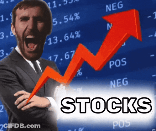 Man In Suit Screaming At Stocks Chart GIF