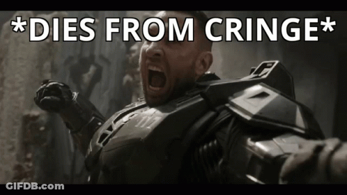 Man In Suit Screaming Dies From Cringe GIF