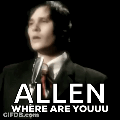 Man In Suit Singing Allen Where Are Youuu GIF