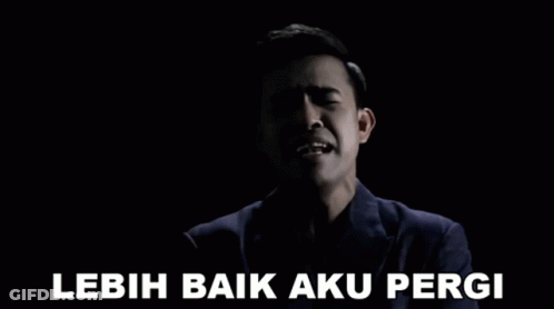 Man In Suit Singing Lebih Baik Aku Pergi GIF