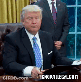 Man In Suit Sitting At Desk Eyes Closed Isnowillegal.com GIF