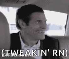 Man In Suit Sitting In Back Seat Of Car GIF