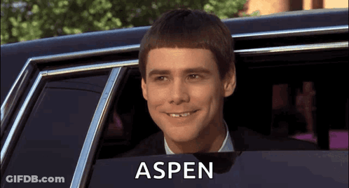 Man In Suit Sitting In Car With Aspen GIF