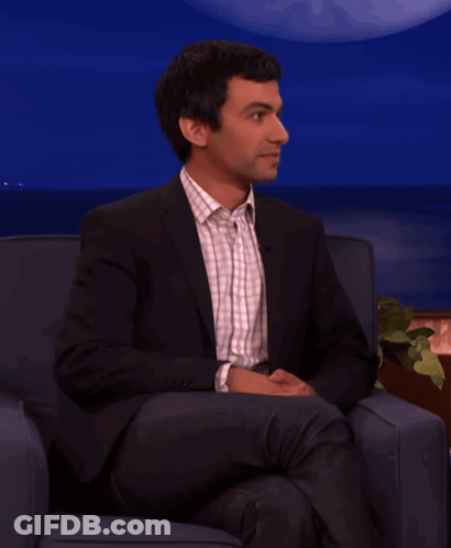 Man In Suit Sitting With Right I Mean GIF