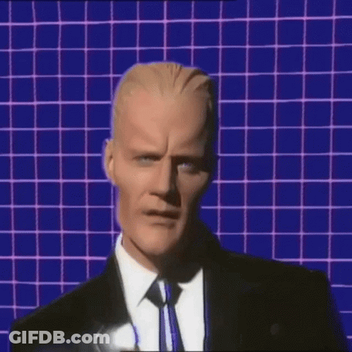 Man In Suit Smiling Blue Grid GIF