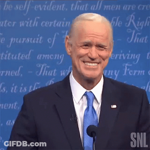 Man In Suit Smiling Giving Speech At SNL GIF