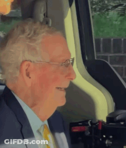 Man In Suit Smiling In Car GIF