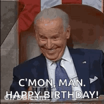 Man In Suit Smiling Saying C Mon Happy Birthday GIF