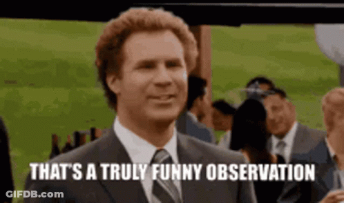 Man In Suit Smiling Says Funny Observation GIF