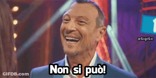 Man In Suit Smiling Says Non Si Può GIF